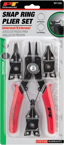 Miniatura 8 de Performance Tool W1159 Juego de 5 piezas de alicates intercambiables de boca recta, 45 grados y 90 grados