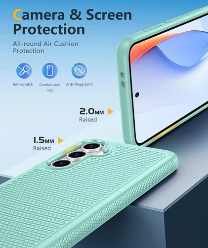 Miniatura 1095 de FNTCASE Funda para iPhone 17 Pro: Fundas delgadas translúcidas de color azul claro compatibles con MagSafe, protección completa de la cámara