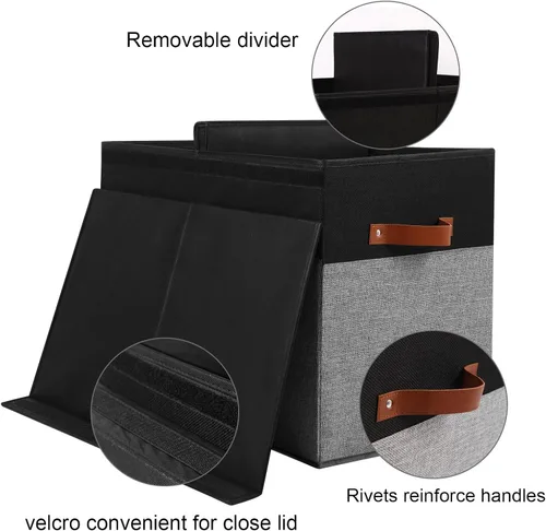 Miniatura 3 de Gowee Caja grande de almacenamiento de juguetes con tapa, cofre resistente organizador contenedor cesta de almacenamiento de juguetes con divisores