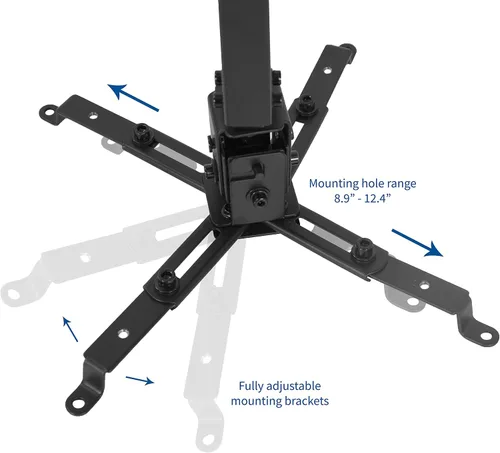 Miniatura 4 de VIVO Soporte de montaje para proyector de techo de pared ajustable universal, proyección de longitud extensible, negro, MOUNT-VP06B
