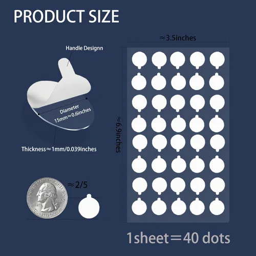 Miniatura 3 de Masilla de montaje para pósteres, puntos adhesivos de doble cara, masilla de museo, puntos adhesivos extraíbles para globos, colgar en la pared