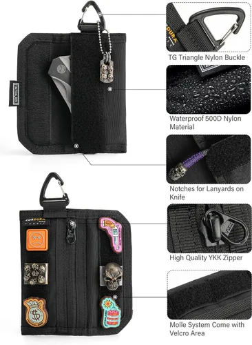 Miniatura 2 de TACTICAL GEEK - Organizador de bolsa de almacenamiento A2 M EDC, monedero de nailon, bolsillo de almacenamiento EDC multiusos, organizador