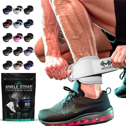 Miniatura 22 de Modvel Gym Ankle Strap for Cable Machines – Glute & Leg Kickback Ankle Straps for Gym Workouts – Adjustable, Padded Support for Strength Training