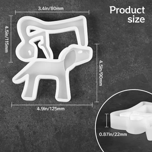 Miniatura 6 de Moldes de Silicona de Resina para Estatua de Hombre y Perro, Moldes de Adornos de Resina Baratijas Decoración del Hogar, Moldes de Silicona