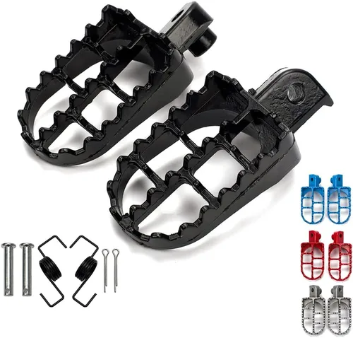 Miniatura 8 de XINGWU Reposapiés negro para motocross, pedales de aluminio para XR50R PW50 CRF70 TW200 KLX110 CRF50 50cc 70cc 90cc 110cc 125cc TaoTao pieza
