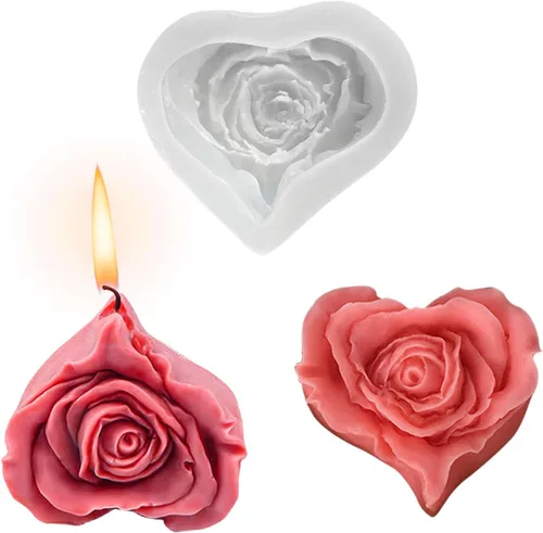 Miniatura 8 de Moldes de vela en forma de cubo, moldes de velas 3D para hacer velas, molde de vela de silicona de panal para adornos de jabón caseros, velas