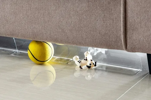 BOWERBIRD Bloqueadores transparentes para debajo del sofá, evita que los juguetes se metan debajo del sofá, cama y otros muebles. Apto solo para