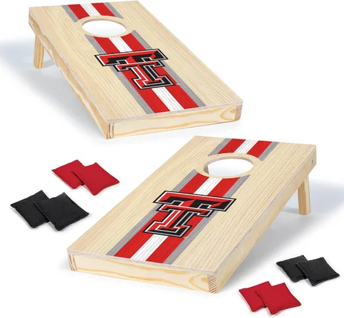 Miniatura 10 de Wild Sports College - Juego de cornhole de madera maciza de 1 x 2 pies con impresión directa HD gráficos del equipo, tamaño de viaje