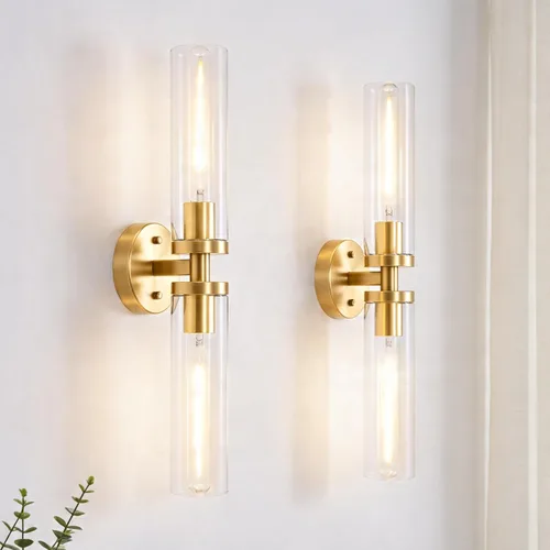 Miniatura 15 de Lámparas de Aplique de Pared para Dormitorio Baño, Iluminación Moderna de Tocador, Linternas de Montaje en Pared de Granja en Negro Mate