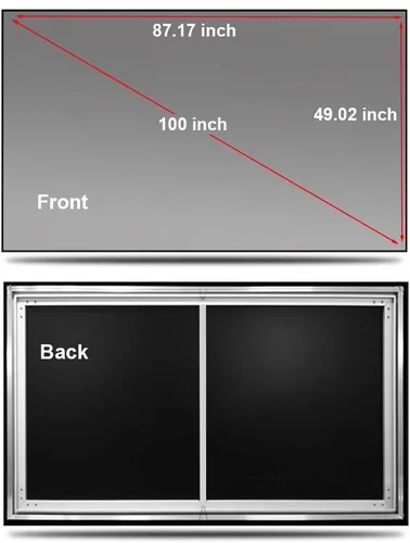 Miniatura 6 de Pantalla ALR para proyector UST, pantalla de proyector de marco fijo ALR de 100 pulgadas, montaje en pared 16:9 8K/4K 3D, pantalla de proyección