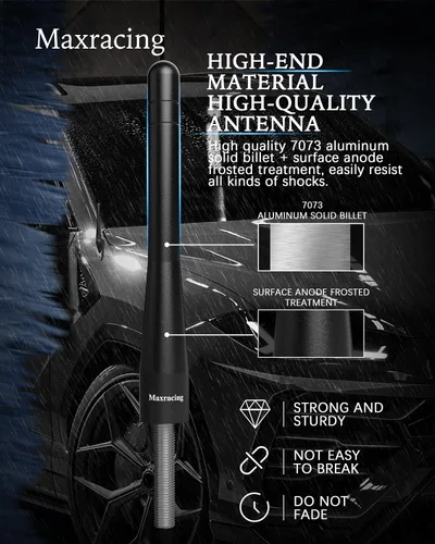 Miniatura 5 de MAXRACING - Antena corta para camión compatible con Z3 y Z4 1996-2016, segura para autolavado, antena de repuesto de aluminio