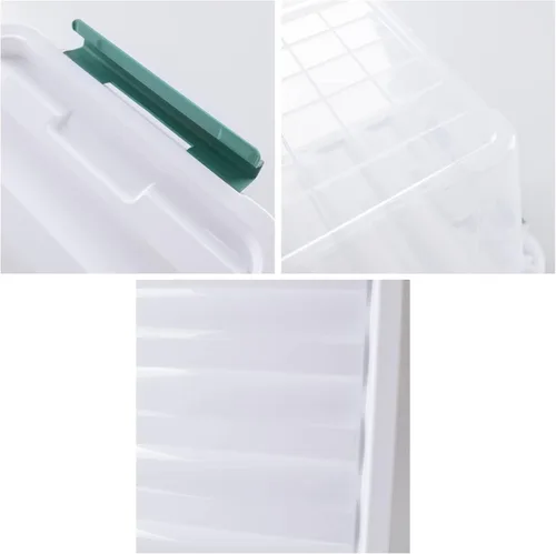Miniatura 2 de Paquete de 4 cajas transparentes de 20 cuartos de galón con tapas, bolsas de almacenamiento de plástico
