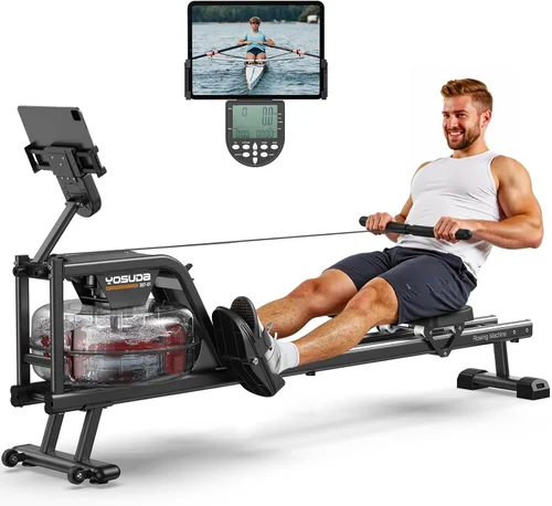 YOSUDA Rowing Machine for Home, Magnetic Rower Machine for Beginners to Athletes, Use with Resistance Adjustment Function, Bluetooth, App Supported,