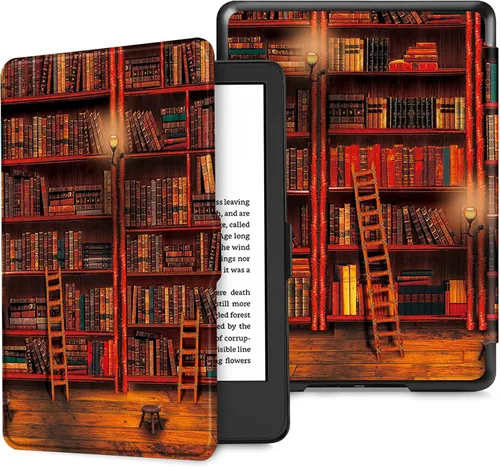 Miniatura 11 de Fintie Slimshell - Funda para Kindle de 6 pulgadas (11ª generación, versión 2024/2022), funda ligera de piel sintética con apagado y encendido Negro