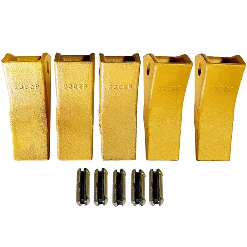Dientes de cucharón de retroexcavadora 230SP con pasadores flexibles TF23P para cargadoras y excavadoras de minicargadoras y excavadoras de la serie