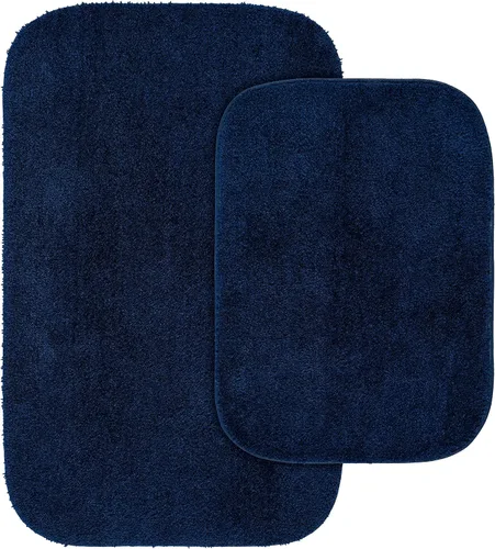 Miniatura 76 de Garland Rug 2 alfombras de baño tradicionales de nailon lavables color morado (17 x 24 pulgadas, 21 x 34 pulgadas), suaves, absorbentes y elegantes