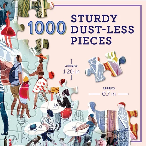 Miniatura 3 de eeBoo Rompecabezas de 1000 piezas, rompecabezas de artistas en Venecia para adultos, cuadrado de 23 x 23 pulgadas, fabricado con tablero reciclado