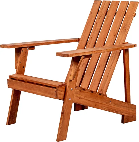 Miniatura 9 de JONATHAN Y Irving PAT1001D - Silla Adirondack de madera de acacia maciza, resistente a la intemperie, para jardín, terraza y hoguera, acabado negro