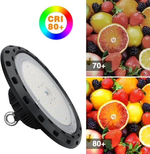 Miniatura 6 de Luz de bahía alta UFO LED 100W 15000 lúmenes【Ahorro energético, reemplaza 400W MH/HPS】 Voltaje amplio 100-277V para almacén, tienda, fábrica, taller