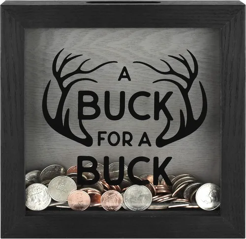 Miniatura 2 de MCS Hello Weekend Fund Bank Shadowbox, madera negra