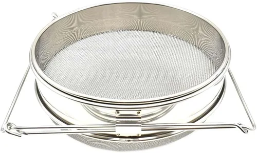 Colador doble de la miel del top del cubo del acero inoxidable del tamiz de la categoría alimenticia 304, filtro para el procesamiento/la extracción