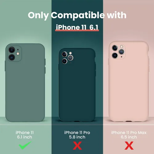 Miniatura 6 de Cordking Funda para iPhone 11, silicona [bordes cuadrados] y [protección de cámara] Funda mejorada para teléfono con forro de microfibra suave Blanco