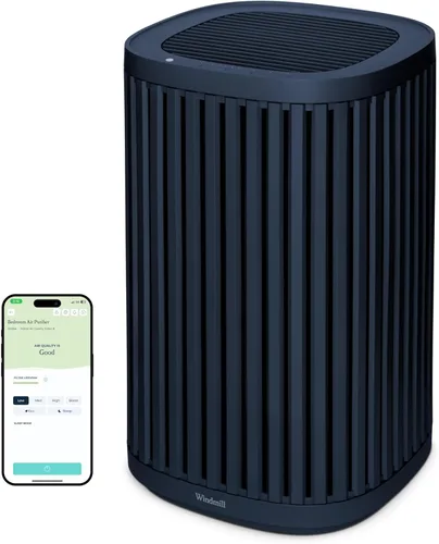 Miniatura 12 de Windmill Purificador de aire para el hogar - Filtración 3 en 1 para humo y más - Filtro HEPA verdadero, carbón activado y prefiltro - Cubre hasta