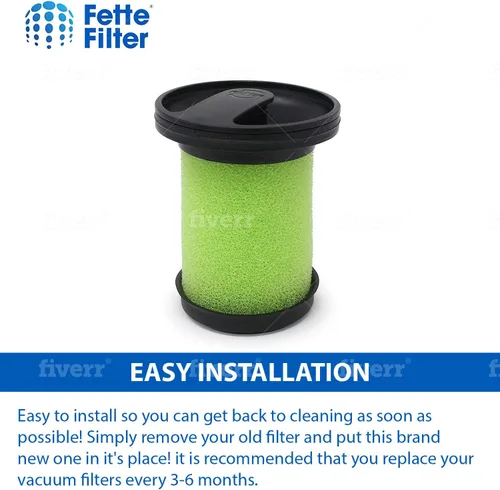 Miniatura 3 de Fette Filter -1610335 Filtro de vacío compatible con aspiradora inalámbrica Bissell Multi Reach Modelo # 1985 1985T 2151A 21512 21513 2151C 2151V