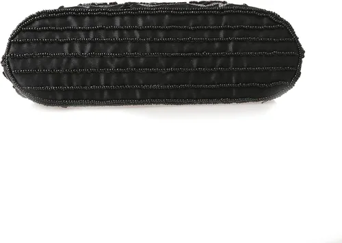 Miniatura 5 de Bolso de mano de estilo vintage con cuentas florales y strass para mujer, con bordado de lentejuelas, bandolera para novia, boda, fiesta