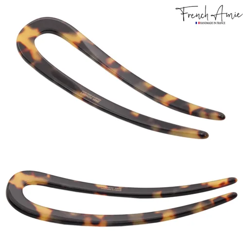 Miniatura 8 de French Amie Slick Tokyo - Palo grande de acetato de celulosa hecho a mano de 4 1/4 pulgadas, agarre antideslizante, sin metal, para mujeres y niñas