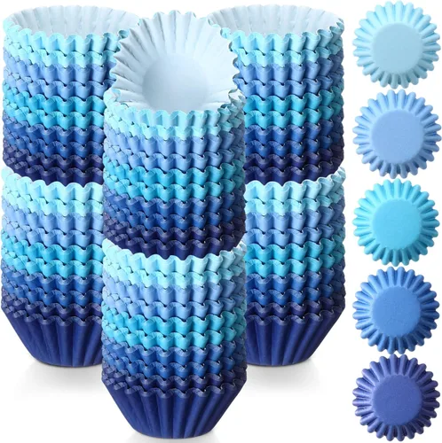 Miniatura 7 de Zonon 1000 unidades de forros para cupcakes para hornear, forros de papel para cupcakes, envolturas de papel para cupcakes a granel, estuches