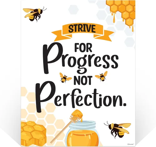 Miniatura 2 de Decorably 15 pósteres motivacionales de abeja para aula, 11 x 14 pulgadas, laminado mate, decoración inspiradora de abejas – tablones de anuncios