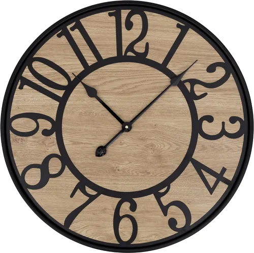 Miniatura 8 de LEIKE Relojes de Pared Grandes, Sin Tic Tac Silenciosos, Operados por Batería Pequeño Redondo Moderno Reloj de Pared de Madera para Sala de Estar