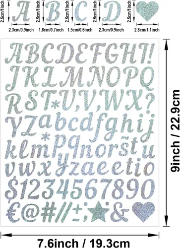 Miniatura 2 de 2080 piezas de 10 hojas de calcomanías de letras, autoadhesivas, de vinilo, impermeables, buzones, ventanas, puertas, letreros, dirección, empresa