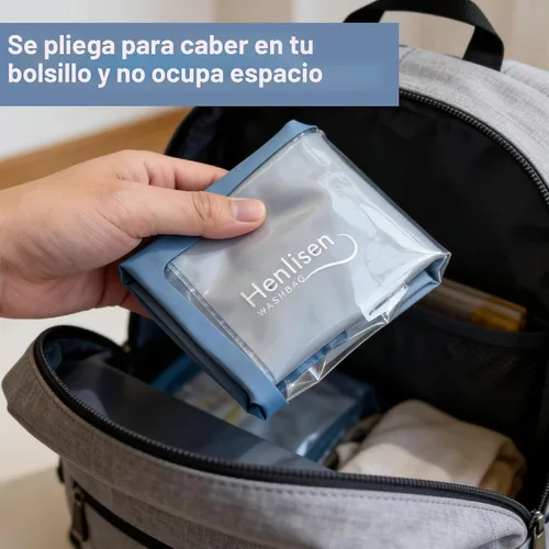 Miniatura 5 de Bolsa de Lavado Máquina de Lavar Portátil para Camping Viajes Lavandería Bolsa de Lavado Ropa de Bebé Lavadora Manual Bolsas Secas Lavado de Manos