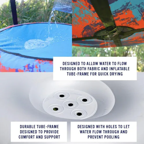 Miniatura 5 de Columpio de aire redondo duradero de 26 pulgadas para niños pequeños y niños, ideal para patio trasero, sala de juegos interior, juego o casa