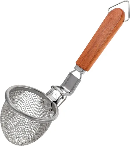 Kichvoe Colador de fideos de acero inoxidable, cesta de pasta de malla, cesta de hervir espagueti, tamiz de malla de alambre fino, cuchara de araña