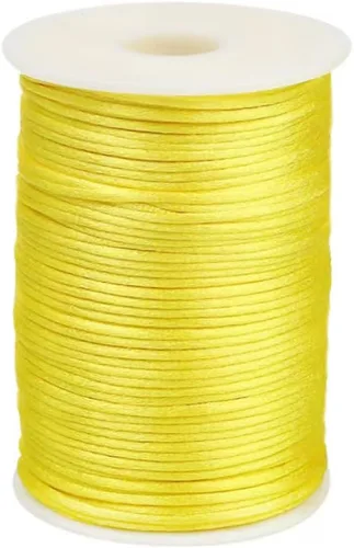 Miniatura 37 de 2.0 mm x 110 yardas de cordón de satén de nailon para abalorios, hilo trenzado para nudos chinos, rattail, macramé, pulseras, collares, fabricación