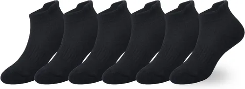 Miniatura 16 de EPEIUS Calcetines acolchados de algodón grueso para niños y niñas, calcetines atléticos deportivos para correr, paquete de 6 unidades, 4-14 años