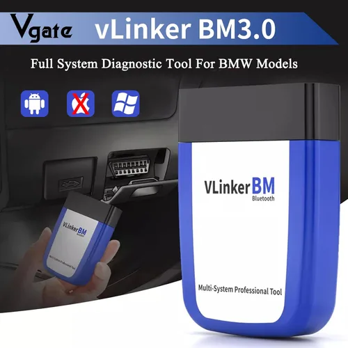 Miniatura 4 de Vgate vLinker BM3.0 Bluetooth OBD2 herramienta de diagnóstico Bimmercode, lector de código para BMW, compatible con Android y Windows