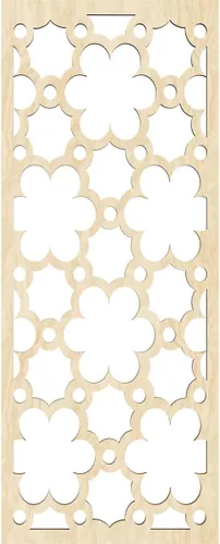 Miniatura 4 de 9 3/8"W x 24 3/8"H x 1/4"T Southgate Decorativos Paneles De Pared De Madera Calado, Abedul