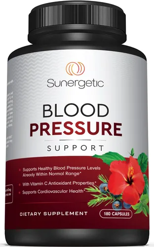Miniatura 8 de Sunergetic Suplemento de apoyo de presión arterial premium para la salud cardiovascular y cardíaca con ajo, espino e hibisco (90 cápsulas)