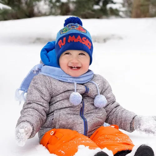 Miniatura 16 de PJ Masks Conjunto de gorro y mitones de invierno para niños, gorro para niños pequeños