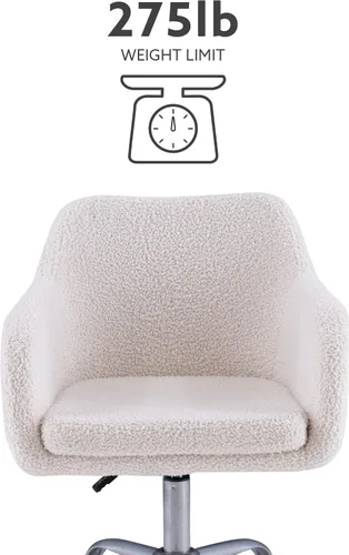 Miniatura 10 de Linon Home Decor Products Linon Brooklyn Sherpa - Silla de oficina, color marfil