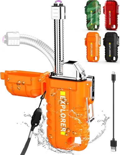 Miniatura 17 de Encendedor de antorcha, butano recargable, resistente al viento, gas para exteriores con llama de chorro ajustable, para chimenea, fuegos Camouflaje