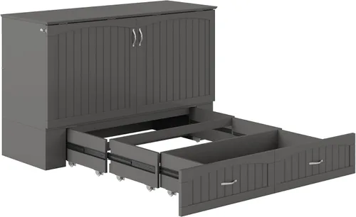 Miniatura 9 de AFI, Southampton Murphy - Cómoda de cama individual XL con colchón de 6 pulgadas, cajón de almacenamiento y cargador USB integrado, color gris