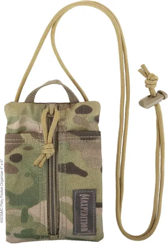 Miniatura 7 de MAXPEDITION Organizador de Bolsillo Platy, Bolsa de Herramientas EDC Duradera para Hombres, Cartera de Cuello con Cordón Paracord, Sostiene