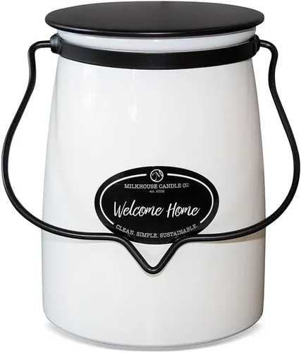 Miniatura 11 de Milkhouse Candle Company Vela de soja de manzana y caramelo, rodajas de manzana, canela, perfumada a vainilla dulce, tarro de mantequilla de 16