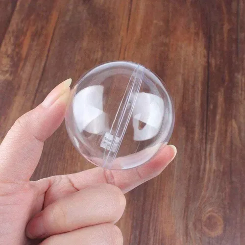 Miniatura 4 de Bolas transparentes de plástico acrílico rellenables, esferas para colgar, adorno de fiesta, decoración para boda, fiesta, festival, hogar