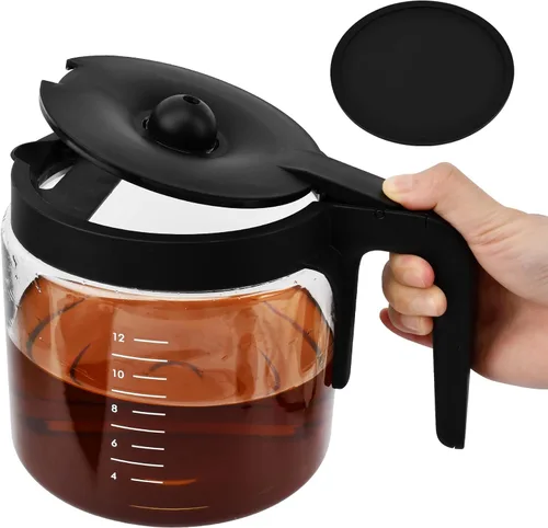 Miniatura 8 de 12 tazas de repuesto para cafetera de vidrio Keuri-g K-Du o (no modelo Essential), jarra de repuesto para cafetera de 12 tazas, cómodo mango